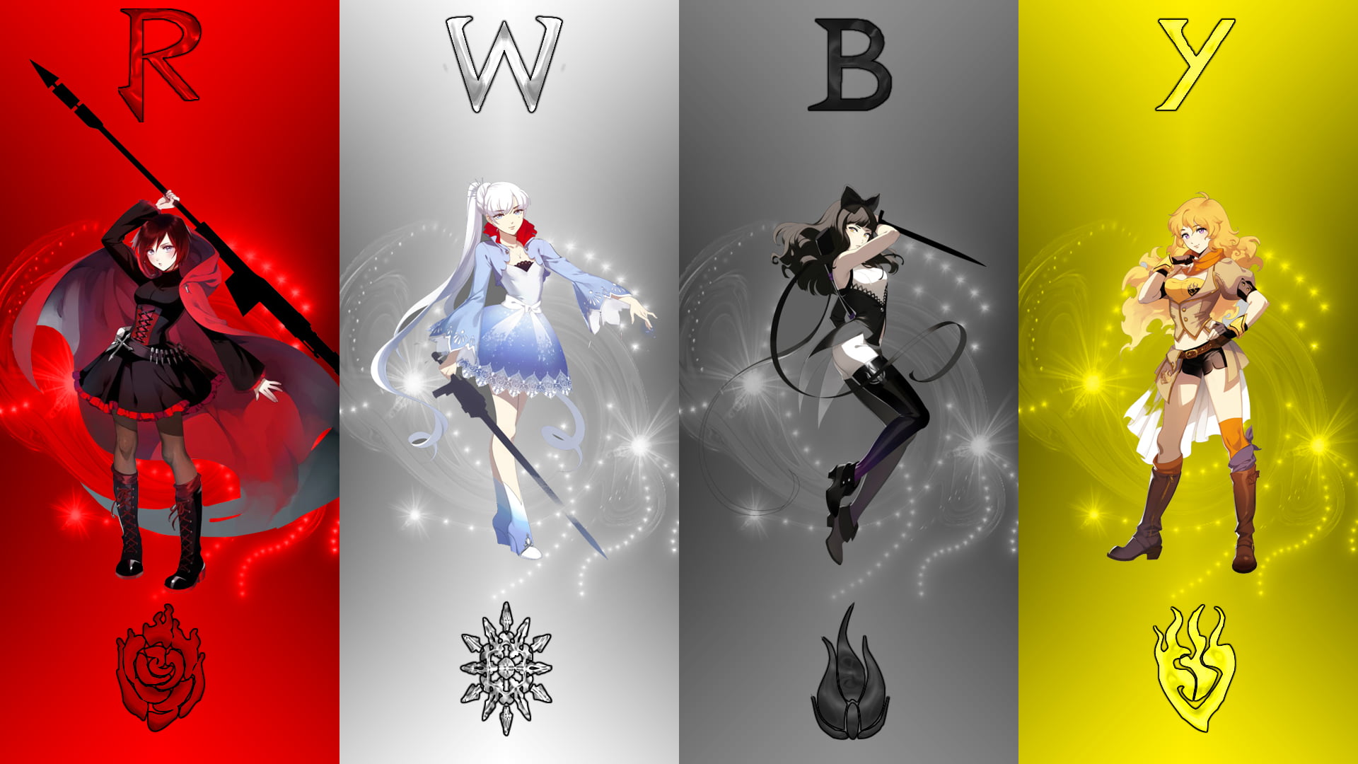 Red white black yellow. Красный, белый, черный, желтый / RWBY. Красный белый чёрный жёлтый мультсериал. Красный белый чёрный жёлтый аниме. Красный белый чёрный жёлтый персонажи.